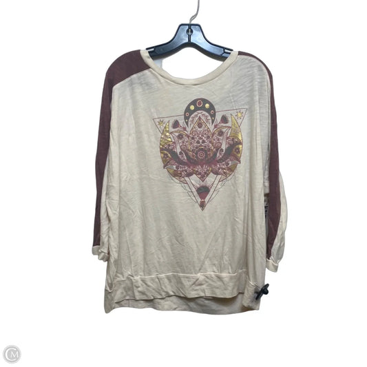 Top 3/4 Sleeve By Torrid In Cream, Size: 1x