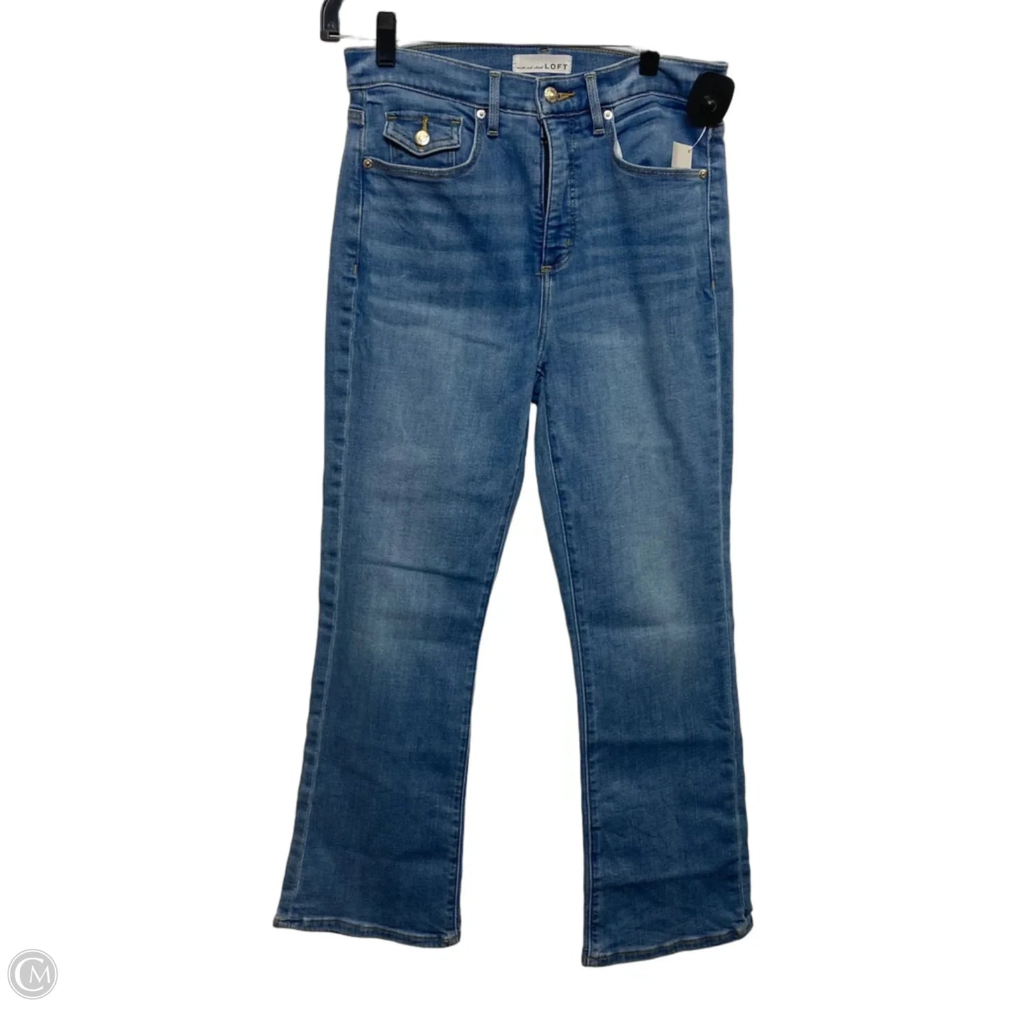 Jeans Straight By Loft In Blue Denim, Size: 4