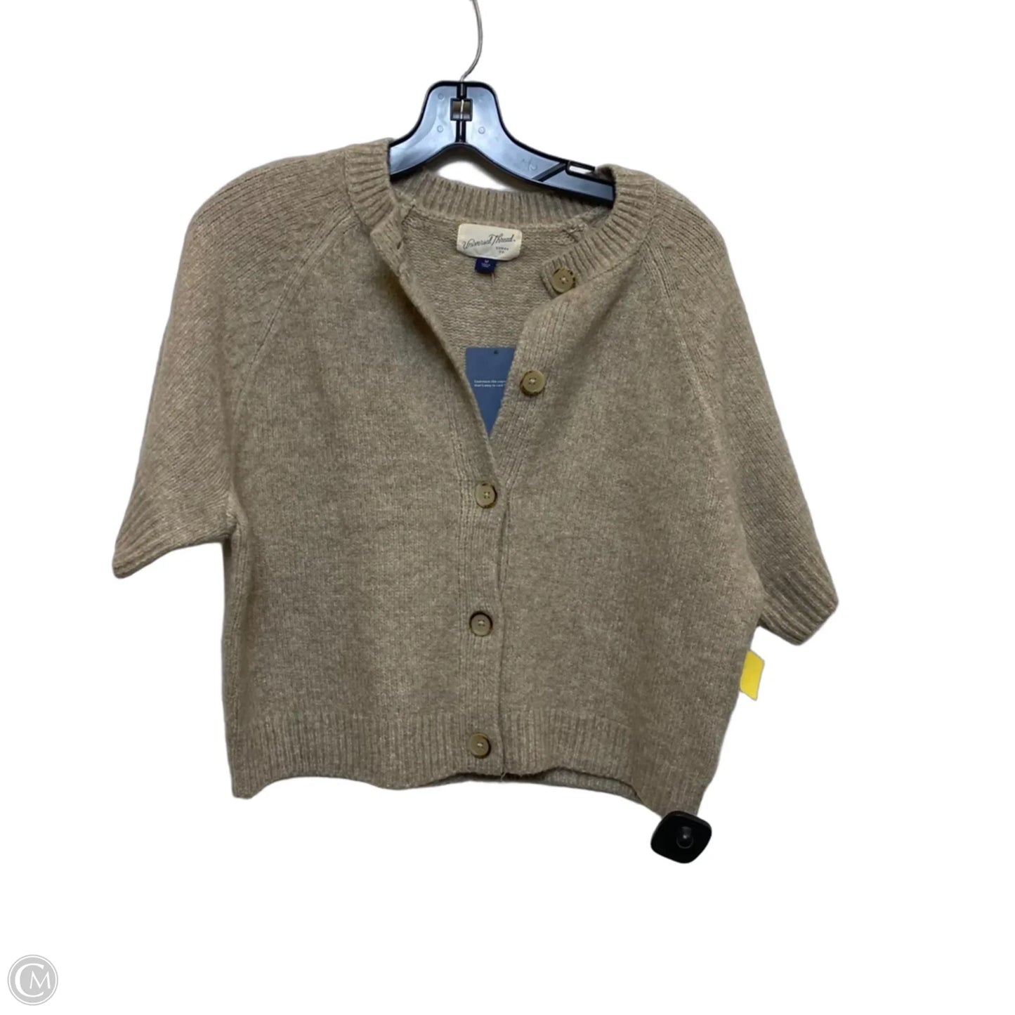 Sweater Short Sleeve By Universal Thread In Tan, Size: M
