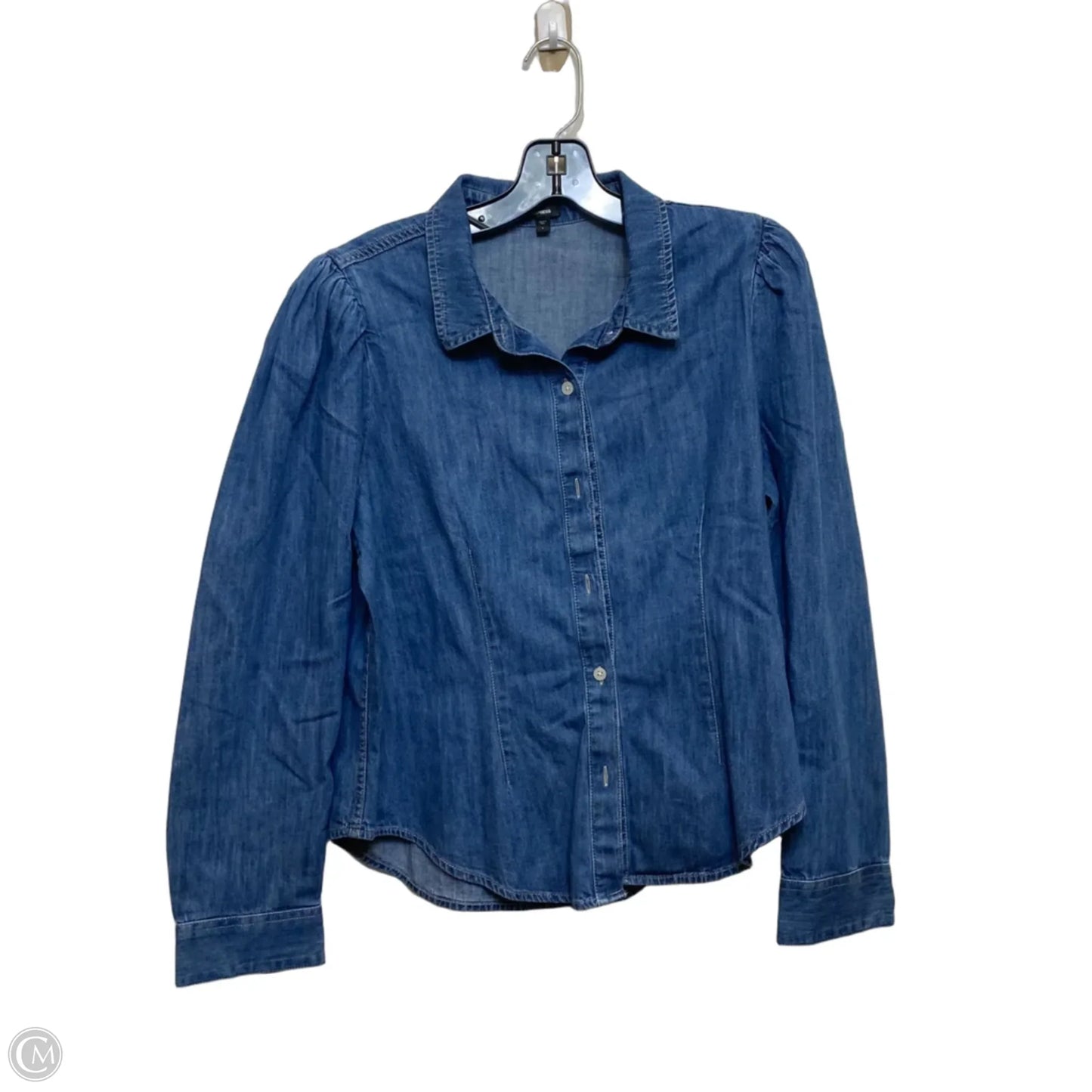 Top Long Sleeve By Express In Blue, Size: L