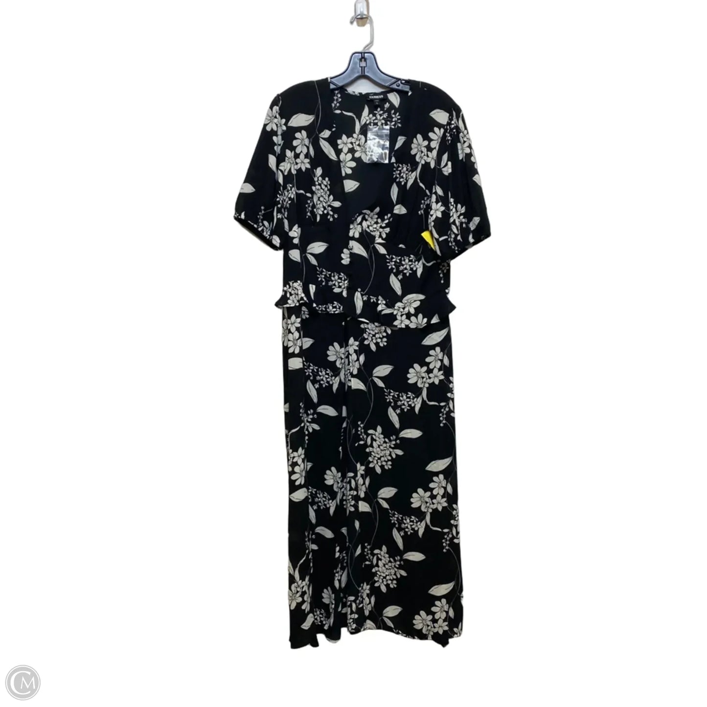 Dress Casual Midi By Express In Black, Size: L