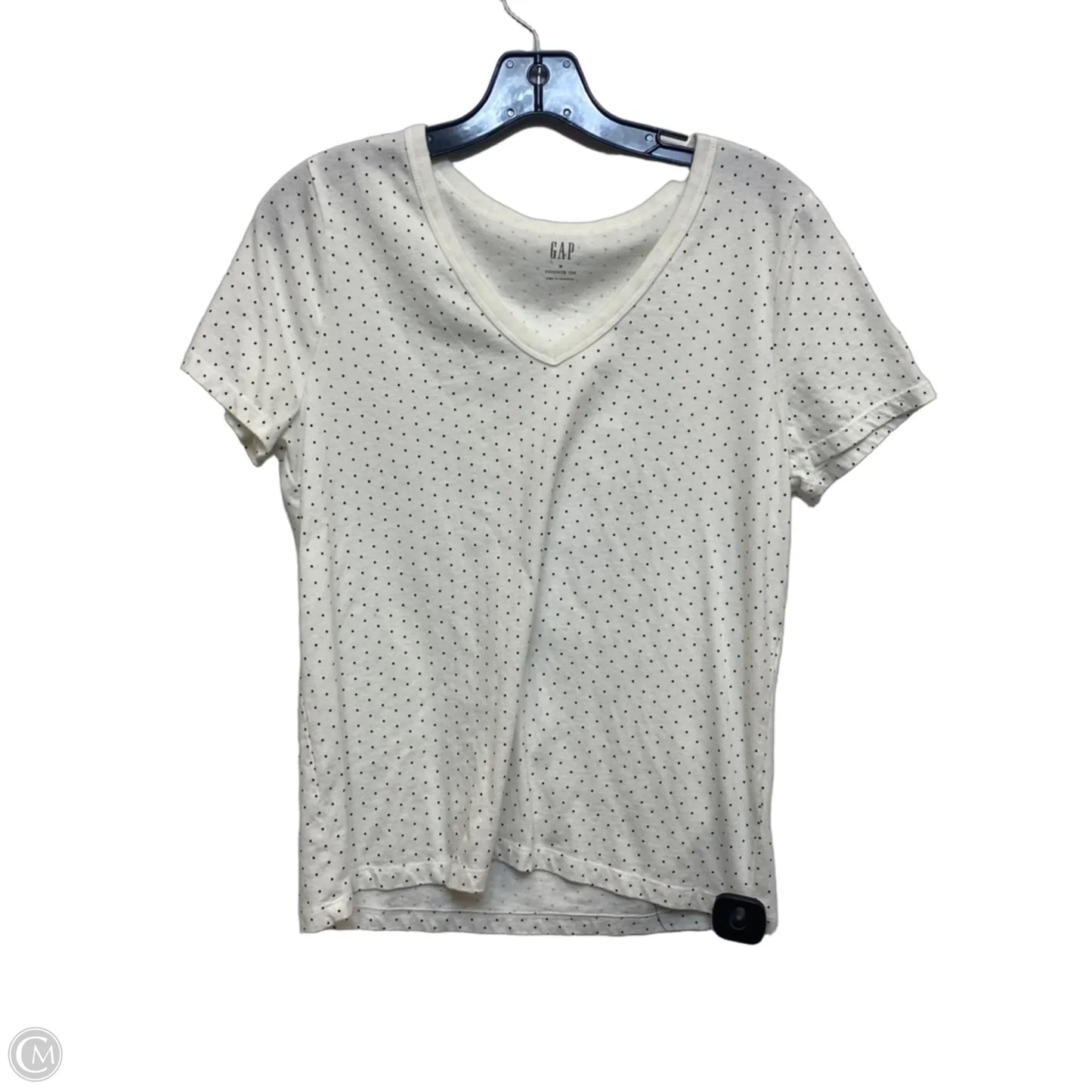 Top Short Sleeve By Gap In White, Size: M