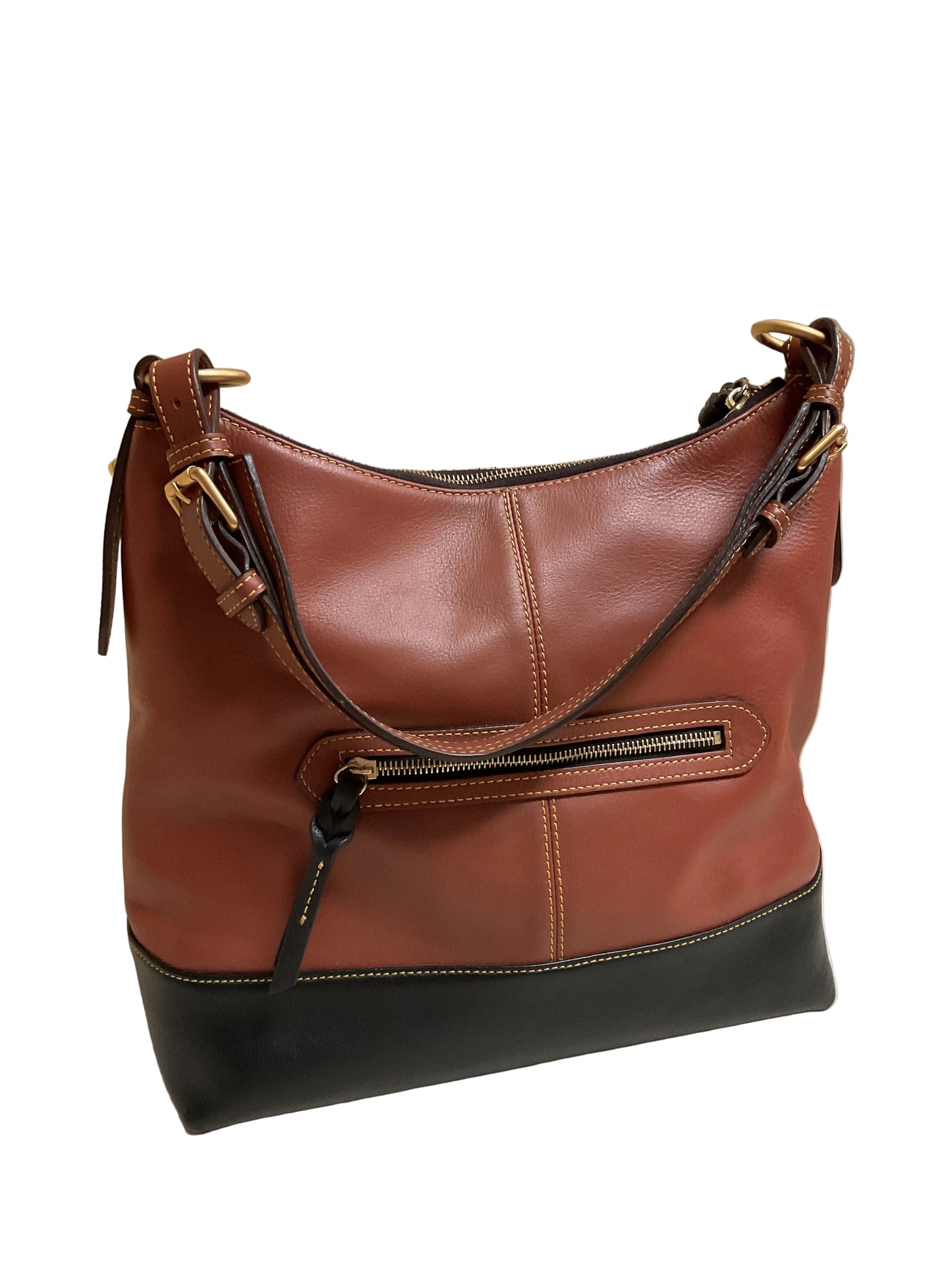 Handbag Designer By Dooney And Bourke In Black & Brown, Size:Large