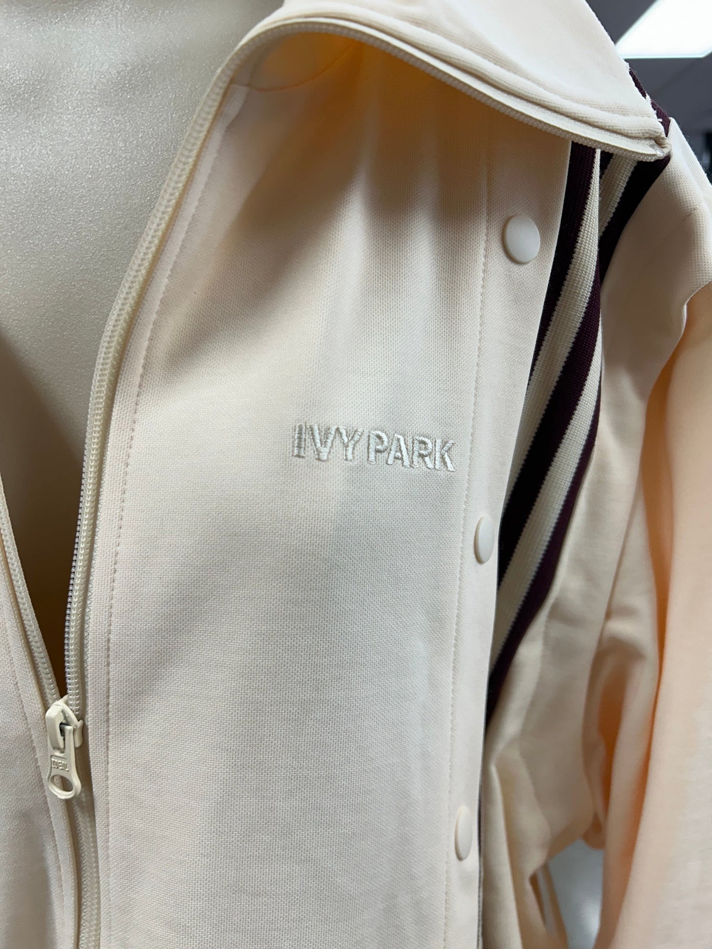 Athletic Jacket By Adidas In Cream, Size:M