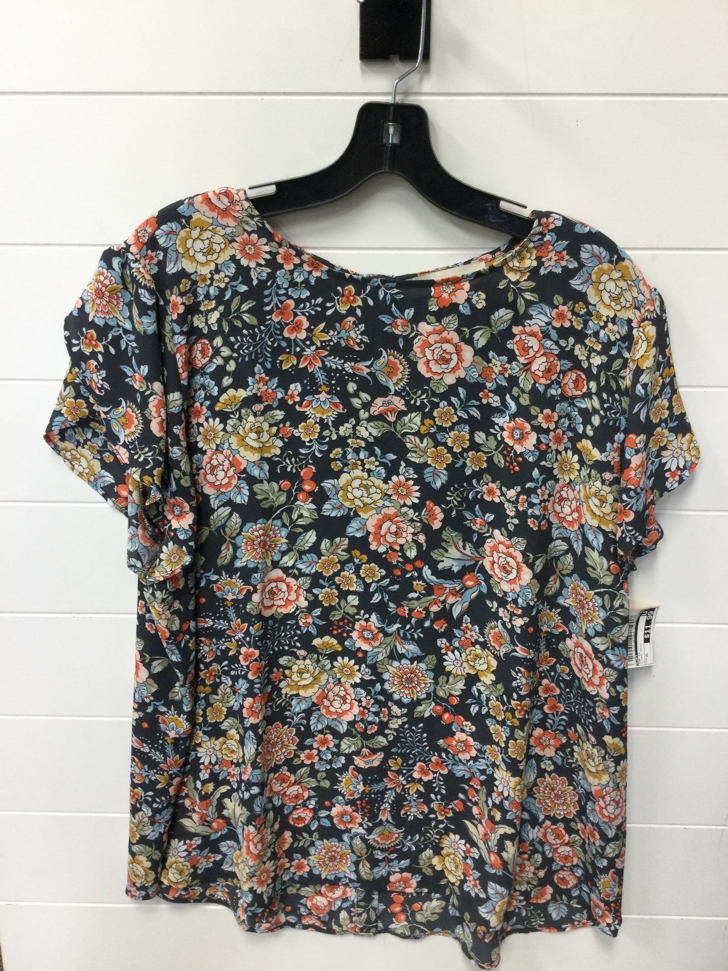 Top Ss By Loft In Floral Print, Size:Xl