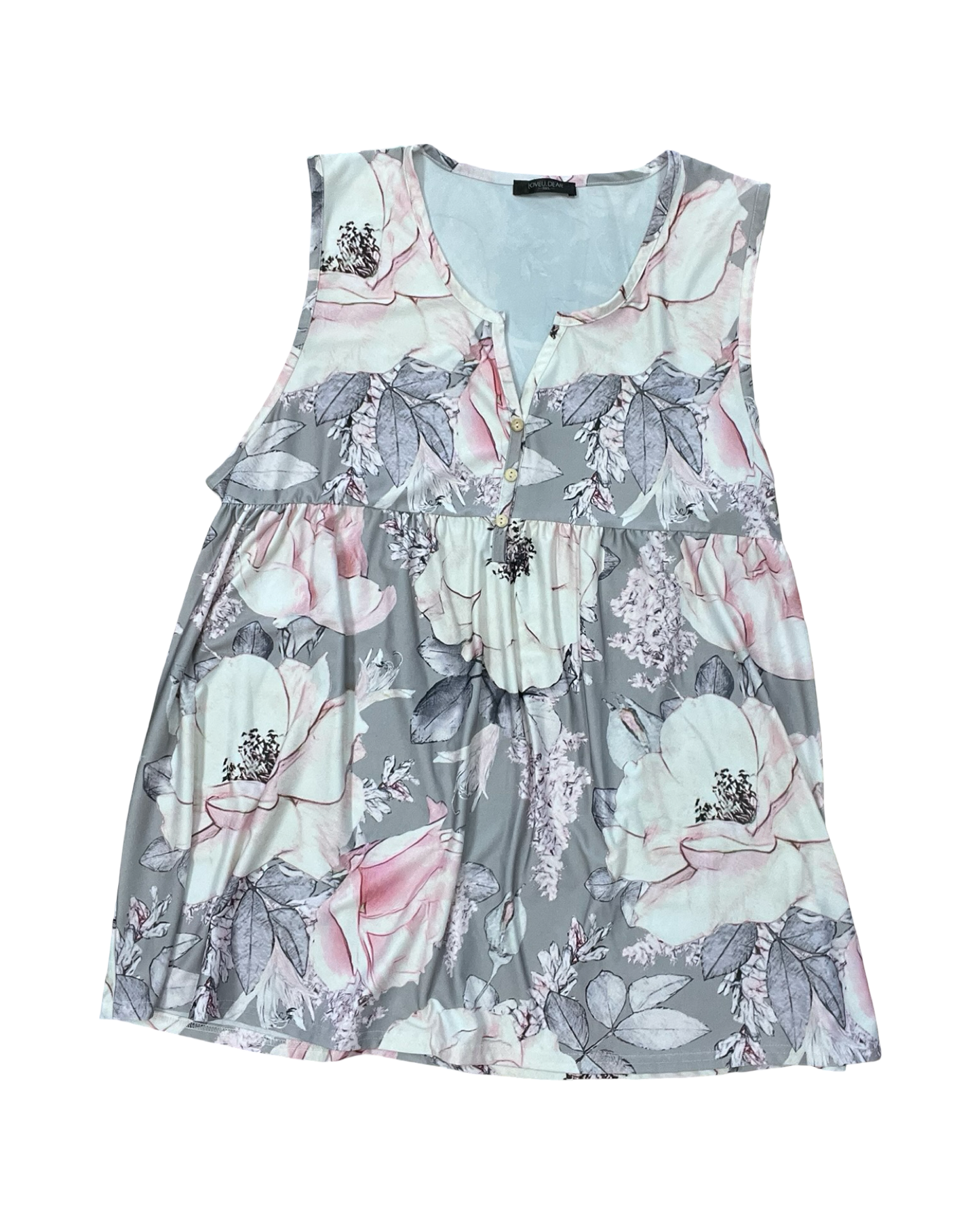 Top Sleeveless By Clothes Mentor In Pink & White, Size:3X