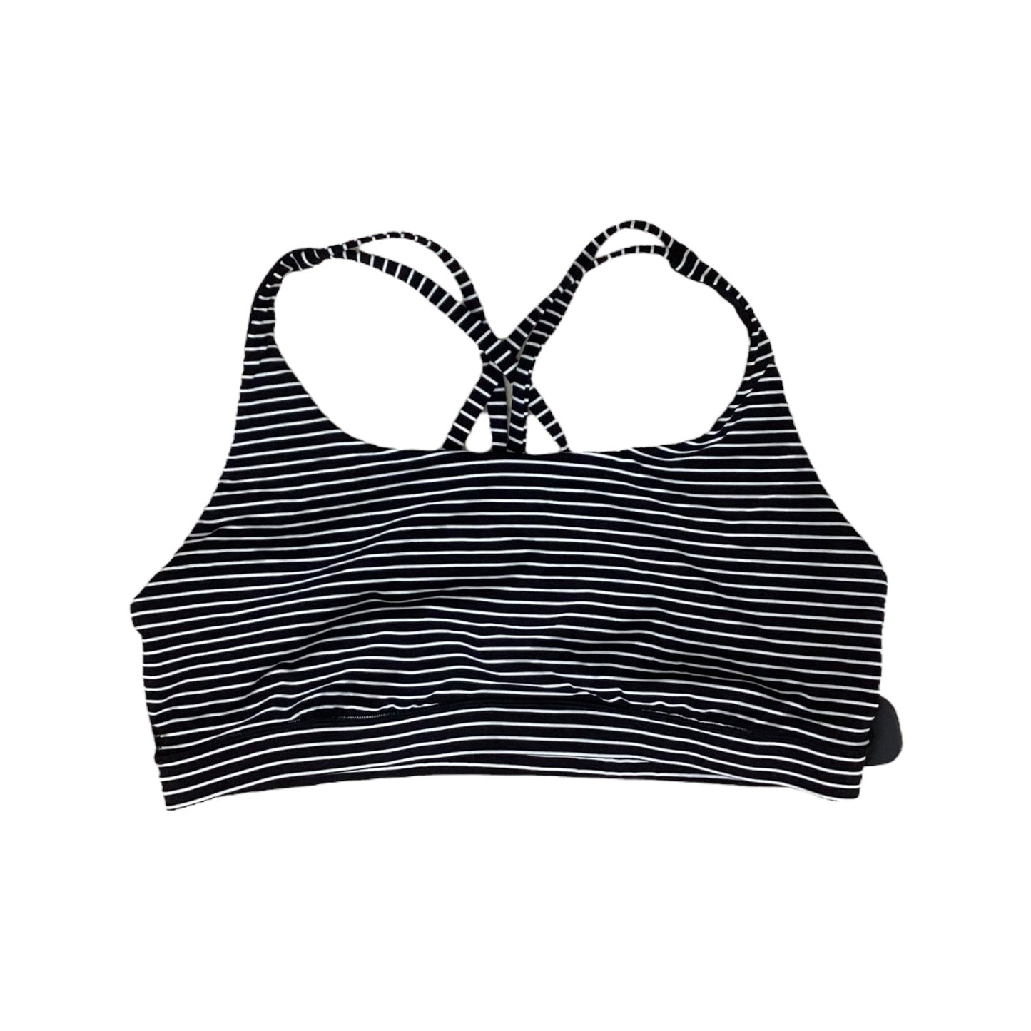 Athletic Bra By Lululemon In Black & White, Size:L