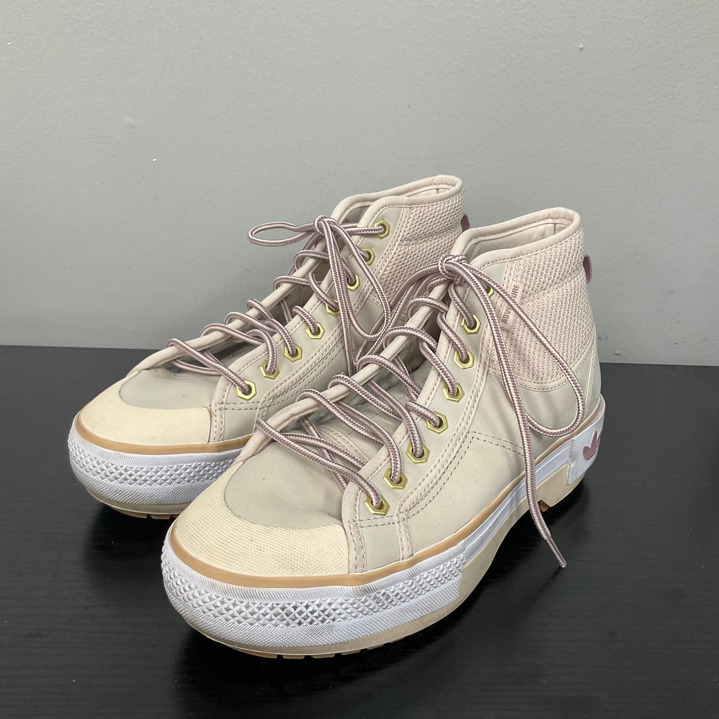 SHOES SNEAKERS PLATFORM by ADIDAS In PINK & TAN, Size: 8