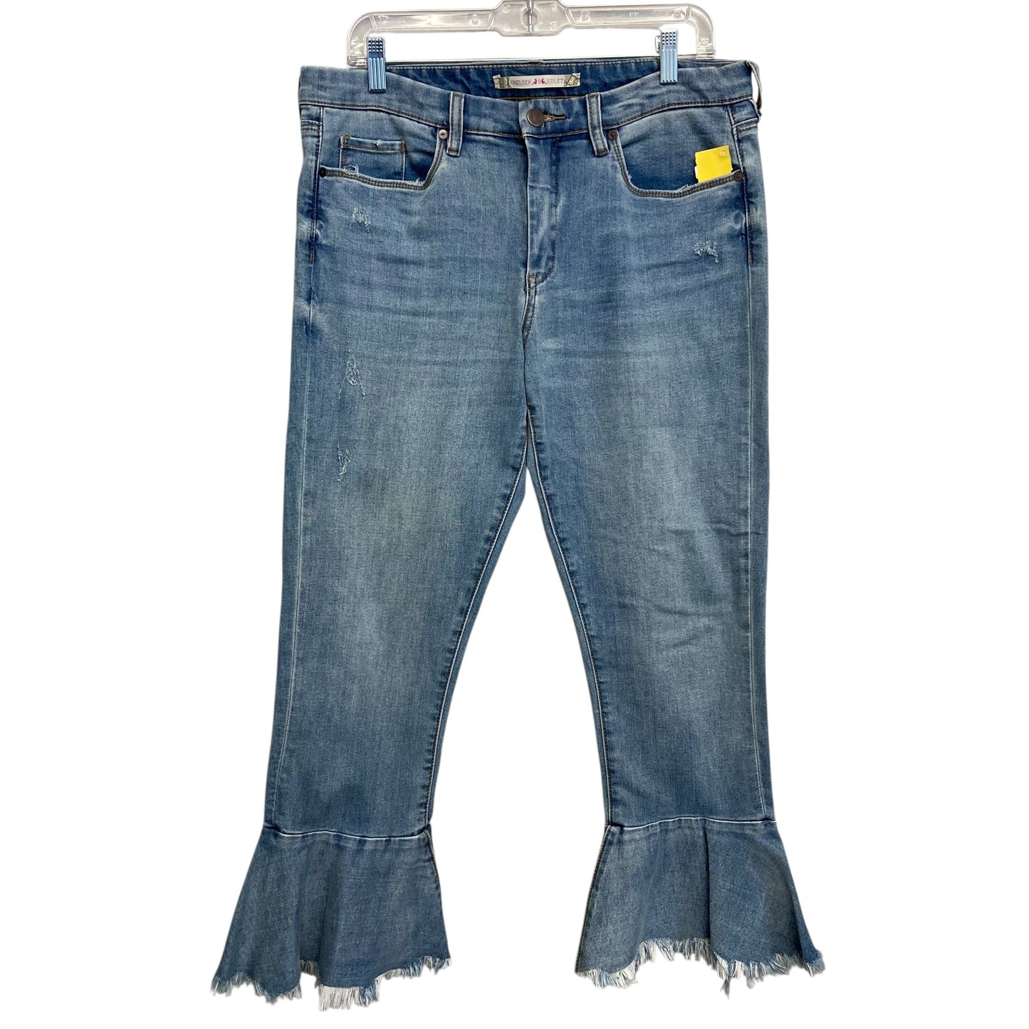 Jeans Flared By Chelsea & Violet In Blue Denim, Size:12