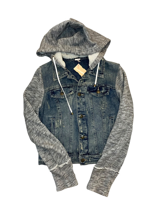 Jacket Denim By Free People In Blue Denim, Size:Xs