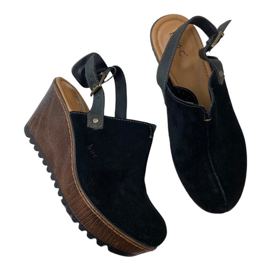 Shoes Heels Wedge By Boc In Black, Size:7