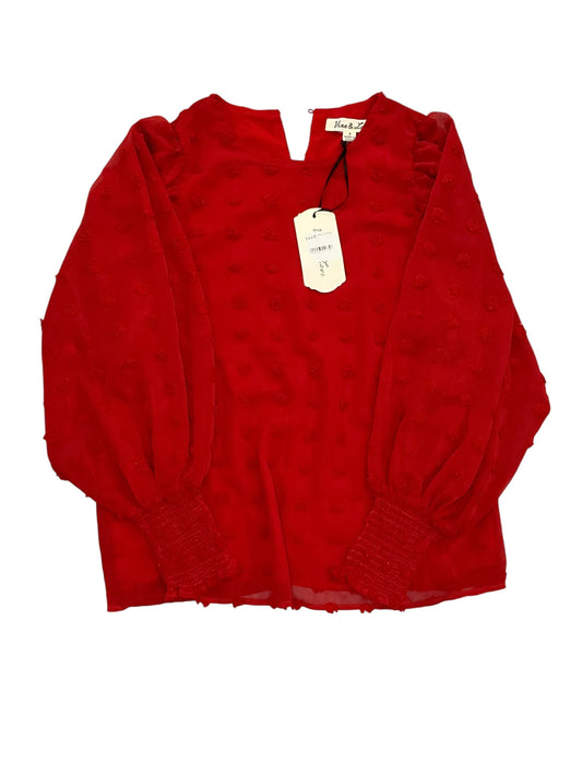 Blouse Ls By Vine & Love In Black, Size:S