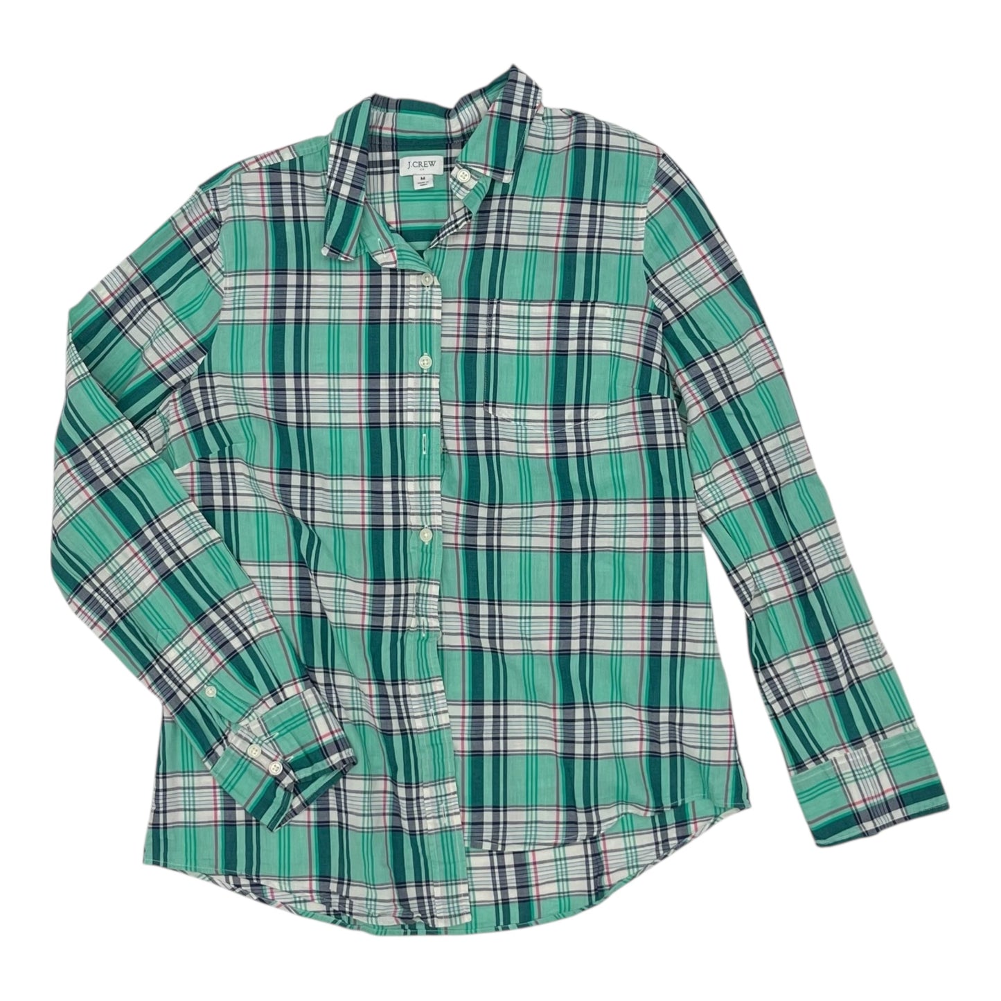 Blouse Ls By J. Crew In Green, Size:M