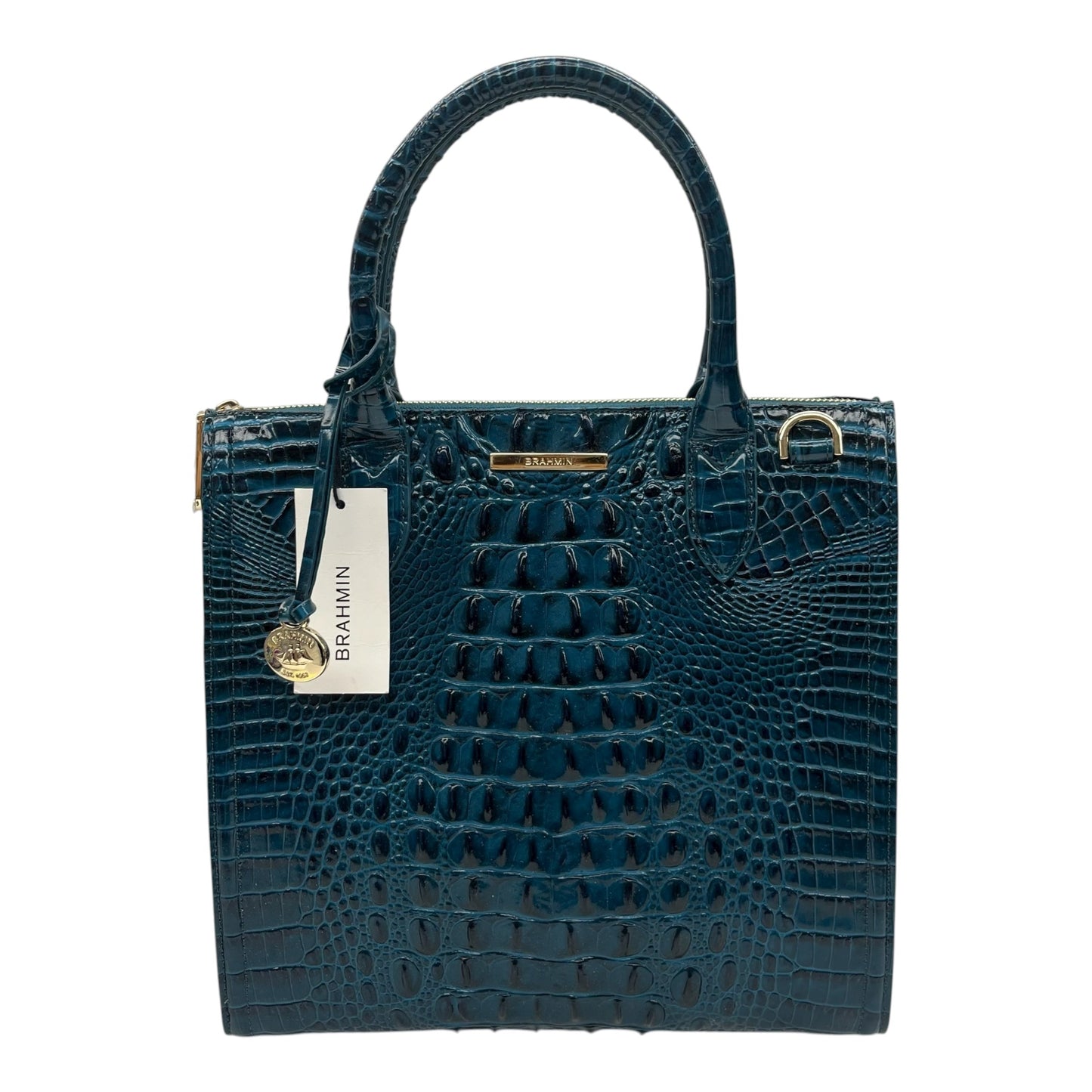 Handbag Designer By Brahmin In Blue, Size:Large