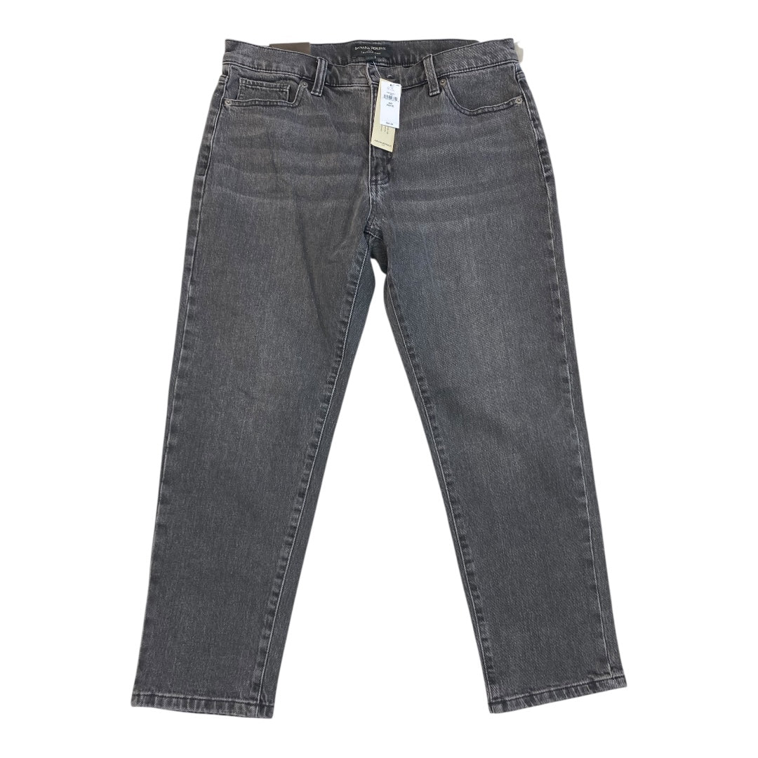 Jeans Straight By Banana Republic In Black, Size:8