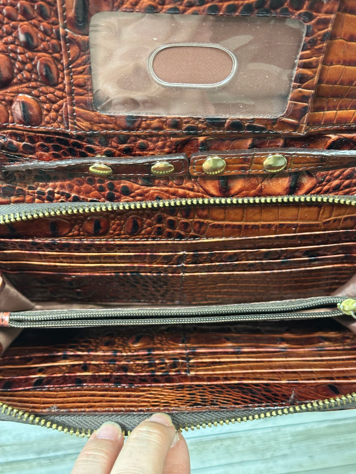 Crossbody Designer By Brahmin In Brown, Size:Small