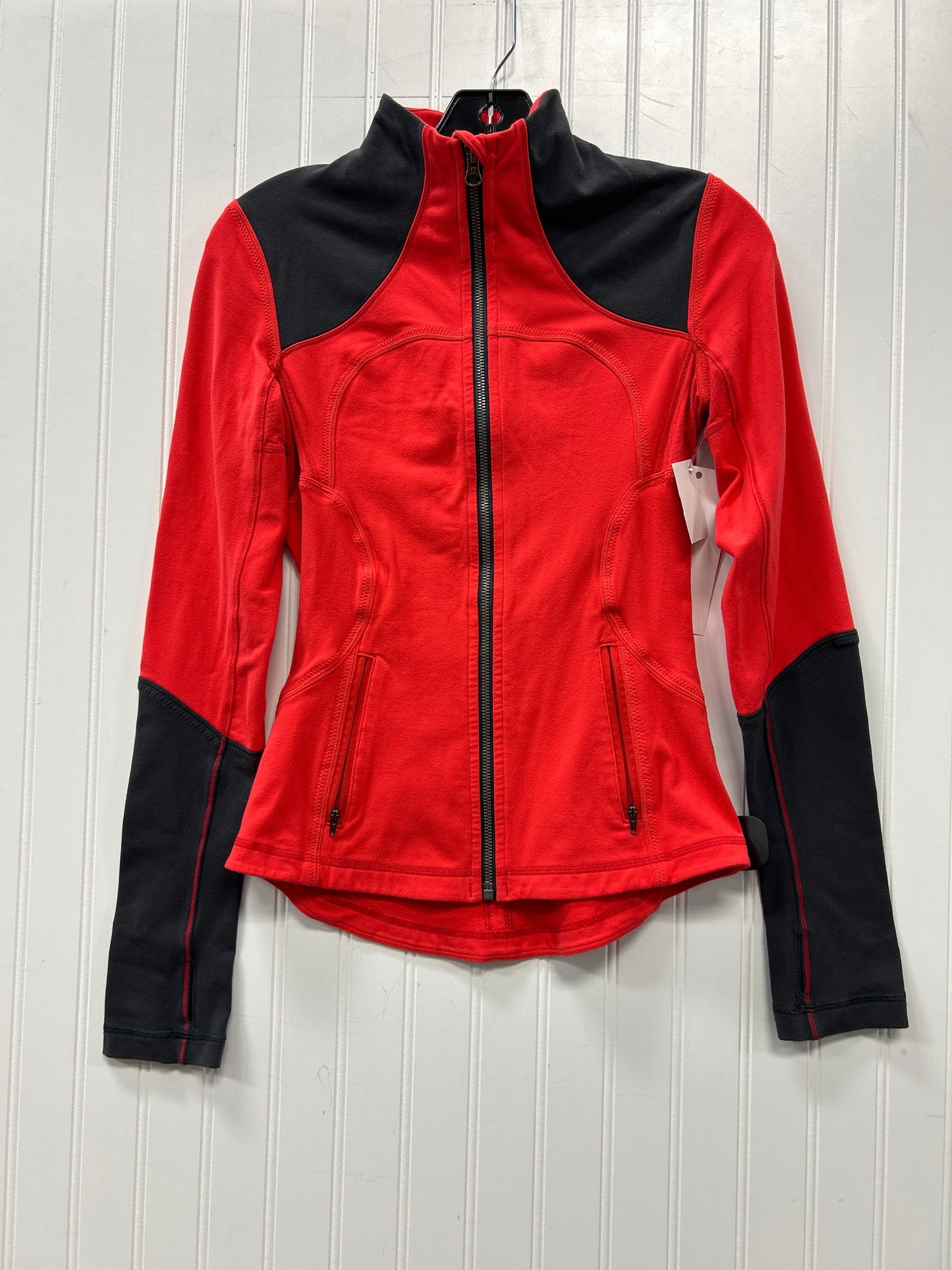Athletic Jacket By Lululemon In Grey & Pink, Size:Xs