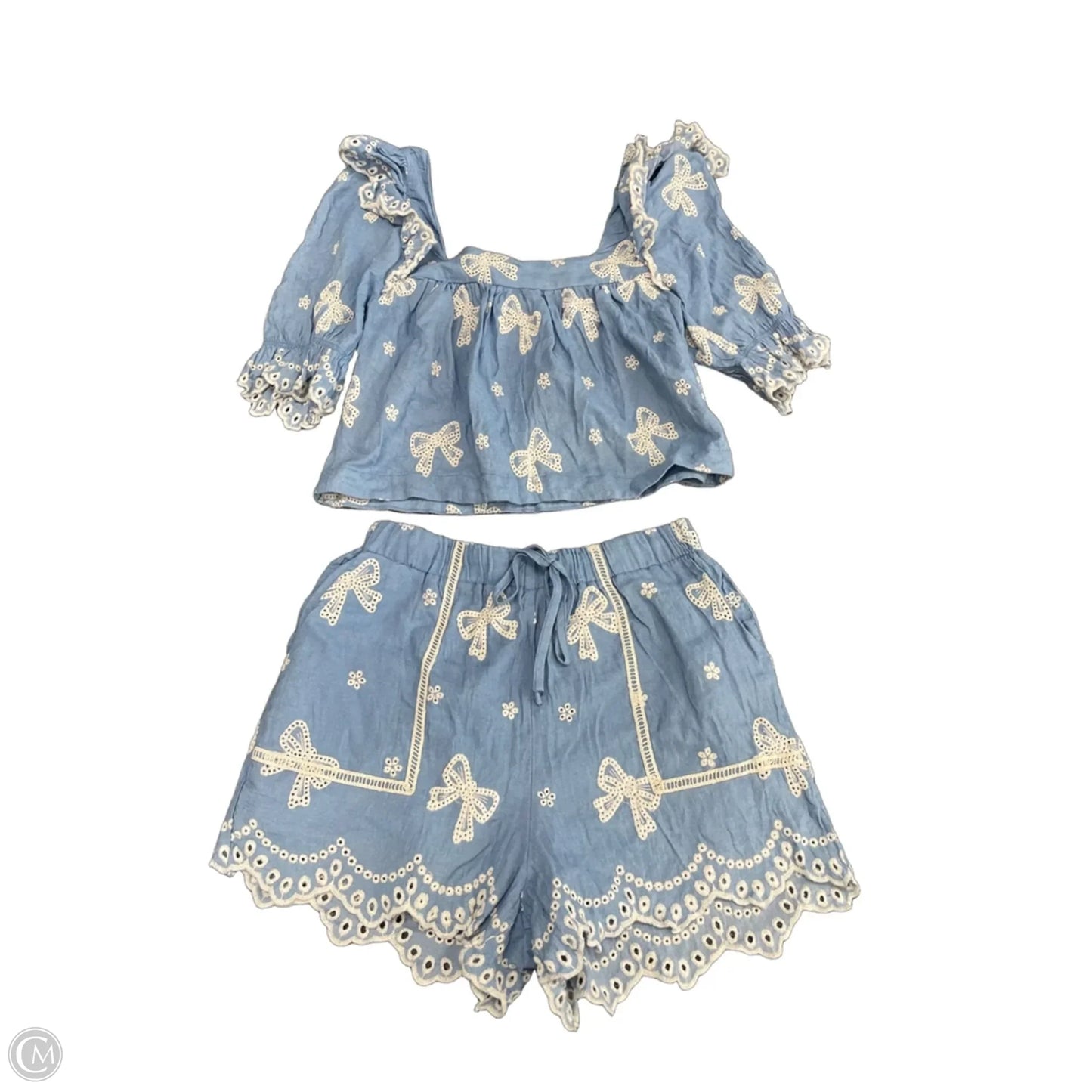 Shorts Set By Mable In Blue, Size: M