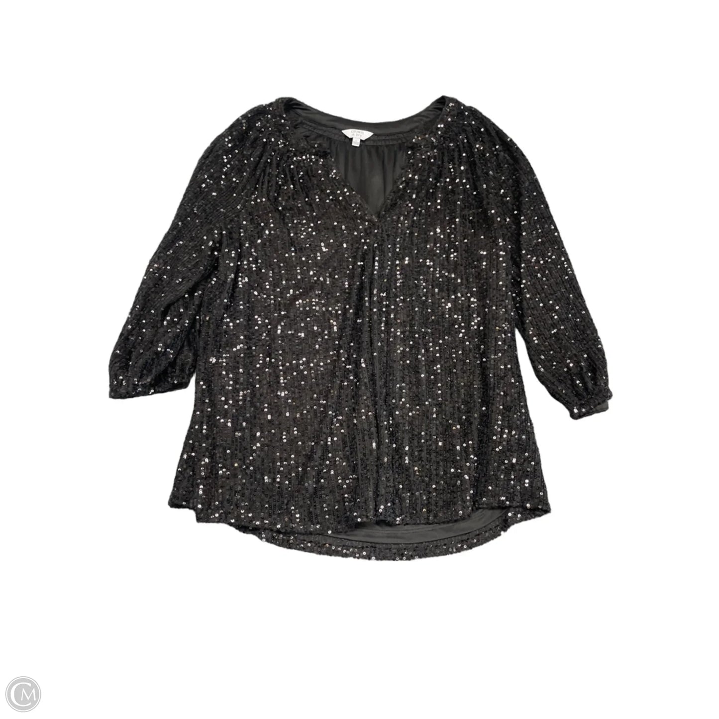 Top Long Sleeve By Crown And Ivy In Black, Size: L