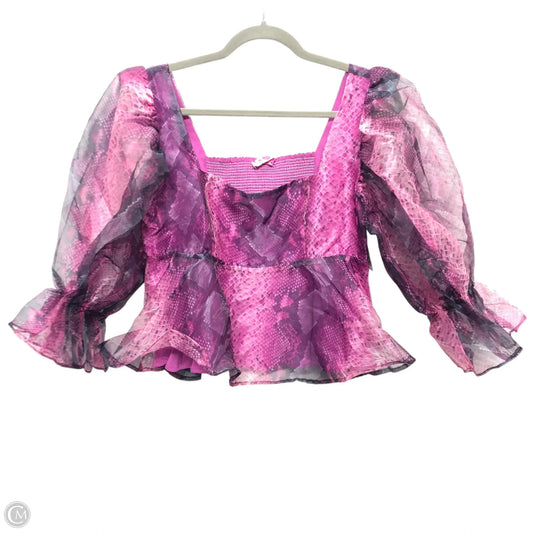 Top Long Sleeve By Buddy Love In Purple, Size: S