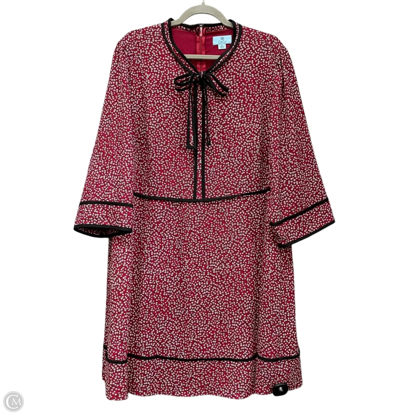 Dress Casual Short By Cece In Red & White, Size: 2x