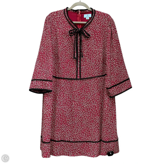 Dress Casual Short By Cece In Red & White, Size: 2x