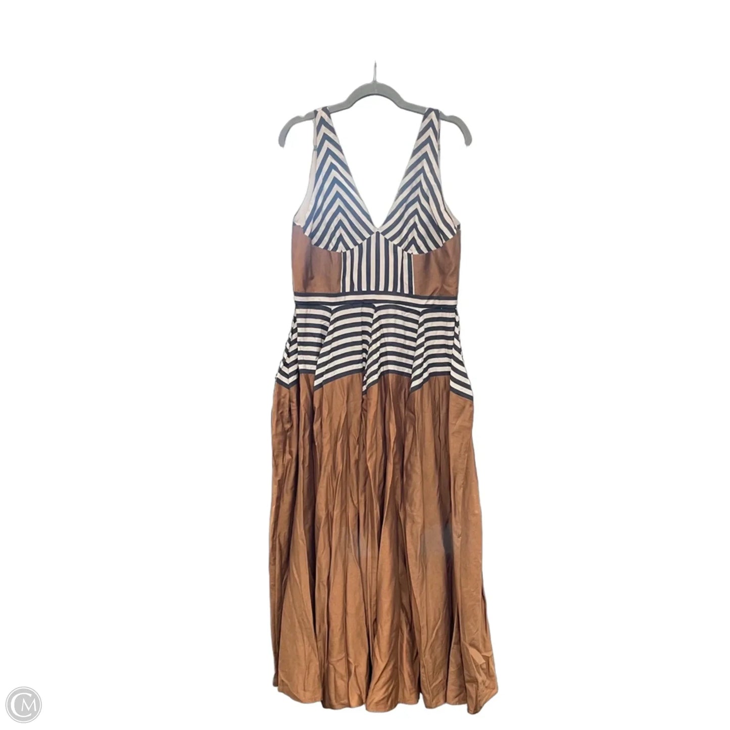 Dress Casual Maxi By Antonio Melani In Cream & Orange, Size: 10