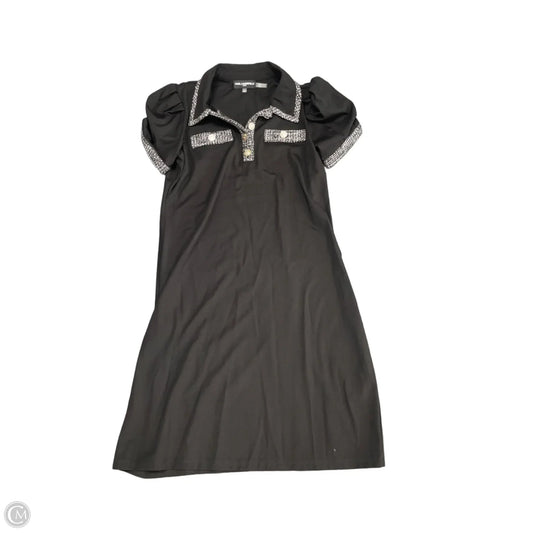 Top Short Sleeve By Karl Lagerfeld In Black & Grey, Size: S
