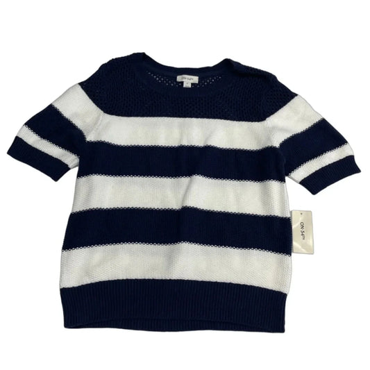 Top Short Sleeve By On 34th In Blue & White, Size: M