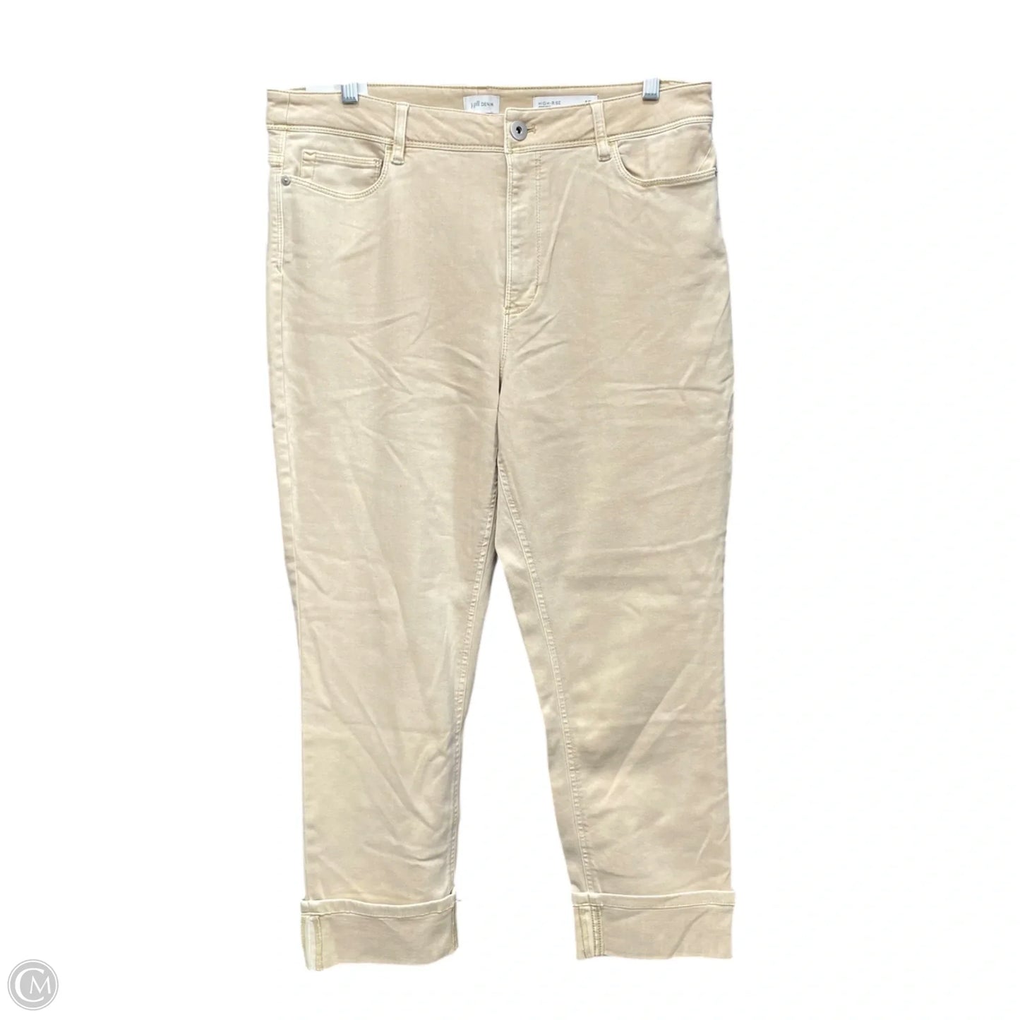 Jeans Cropped By J. Jill In Beige, Size: 12