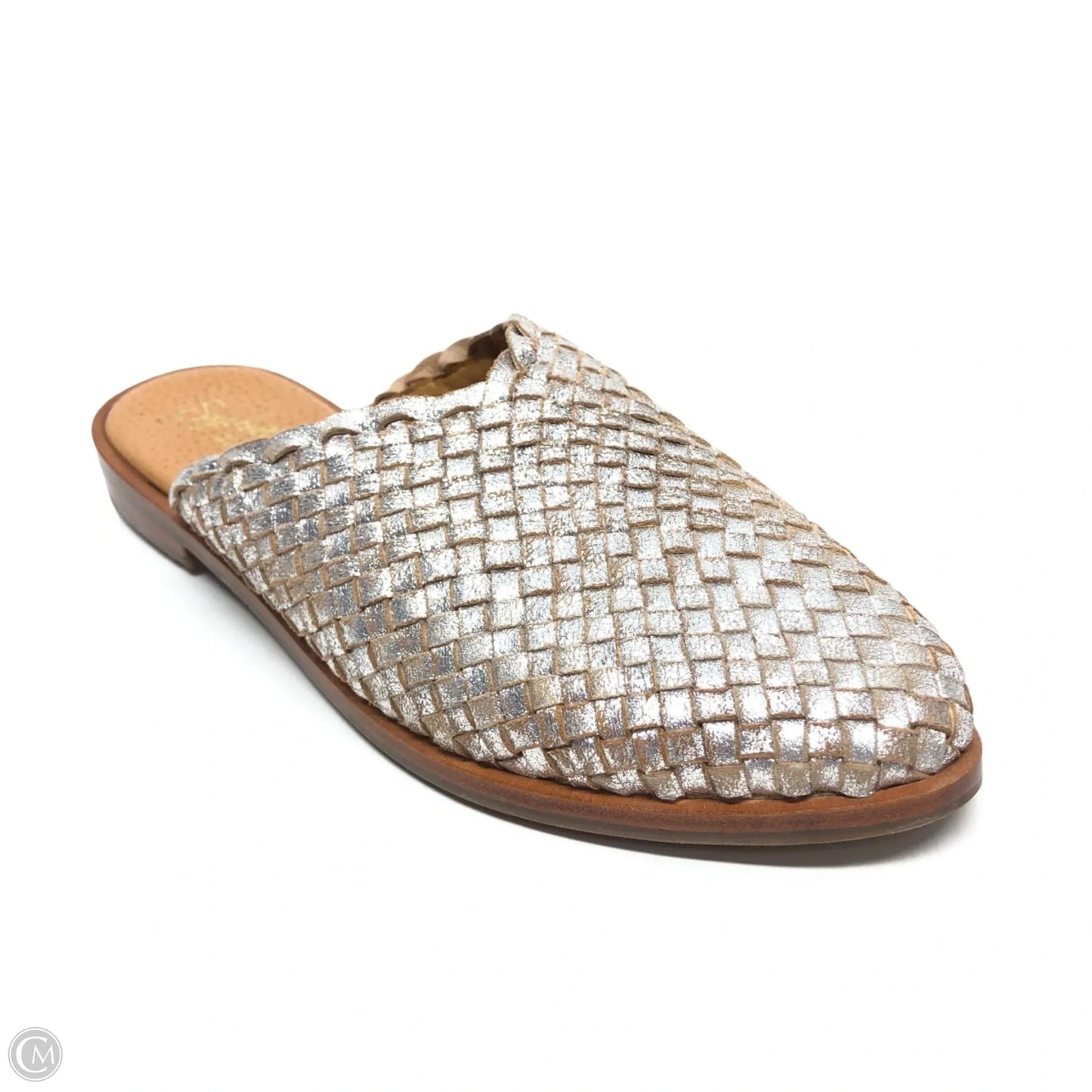 Shoes Flats By Seychelles In Silver & Tan, Size: 7.5