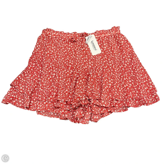 Skort By Clothes Mentor In Red & White, Size: Xl