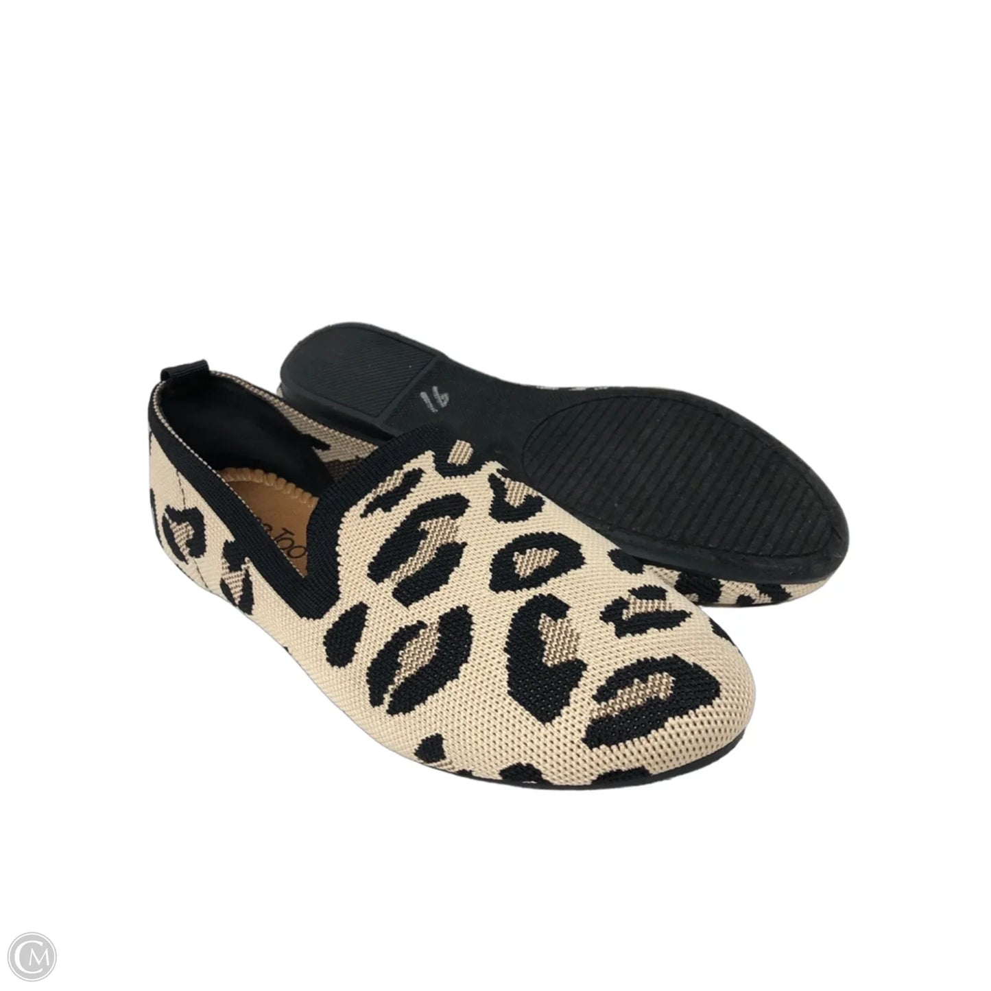 Shoes Flats By Clothes Mentor In Black & Tan, Size: 7