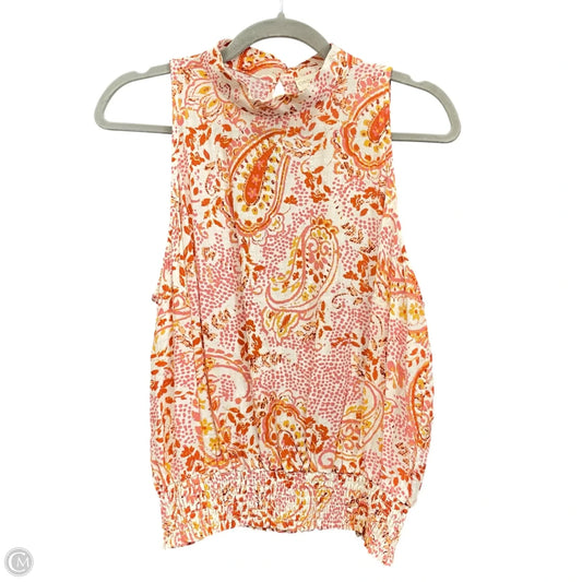 Top Sleeveless By Cynthia Rowley In Orange, Size: L