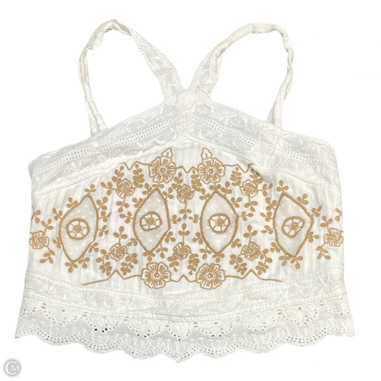 Top Sleeveless By Anthropologie In Brown & Cream, Size: M