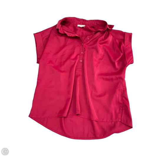 Top Short Sleeve By Entro In Maroon, Size: S