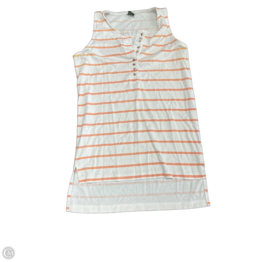 Top Sleeveless By Outback Red In Pink & White, Size: L