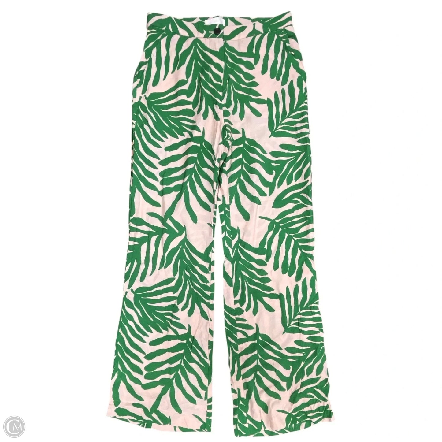 Pants Chinos & Khakis By H&m In Cream & Green, Size: 6
