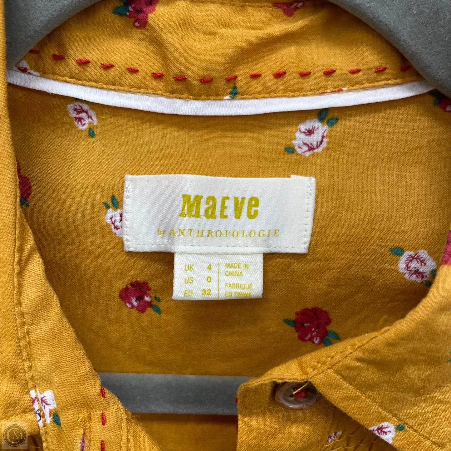 Top Long Sleeve By Maeve In Yellow, Size: 0