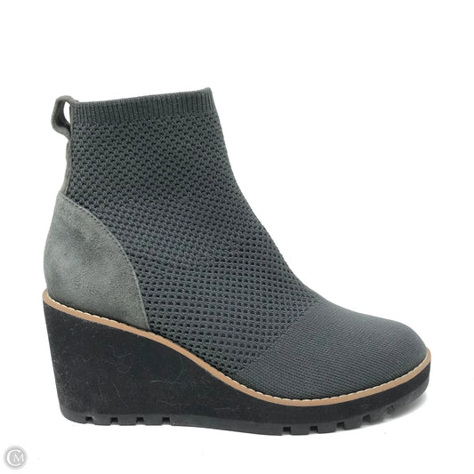 Boots Ankle Heels By Eileen Fisher In Grey, Size: 7.5