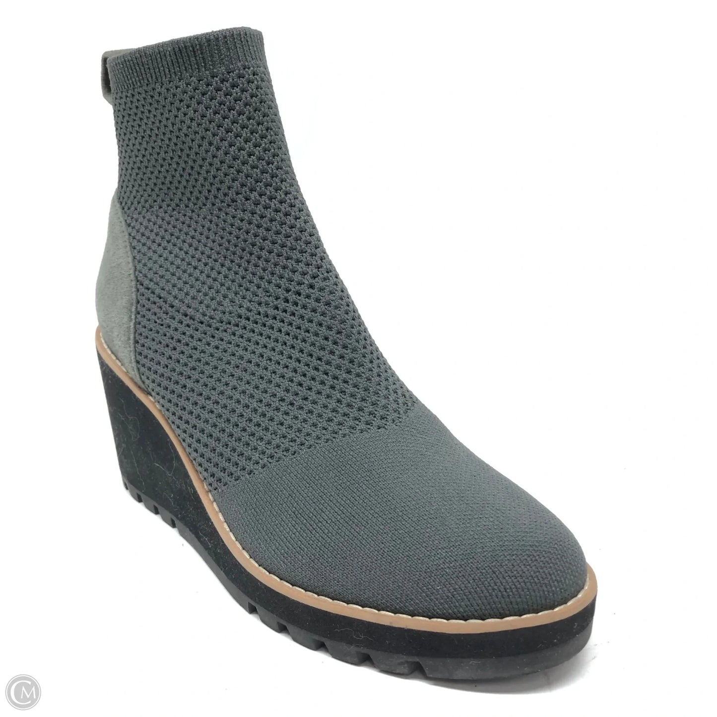 Boots Ankle Heels By Eileen Fisher In Grey, Size: 7.5