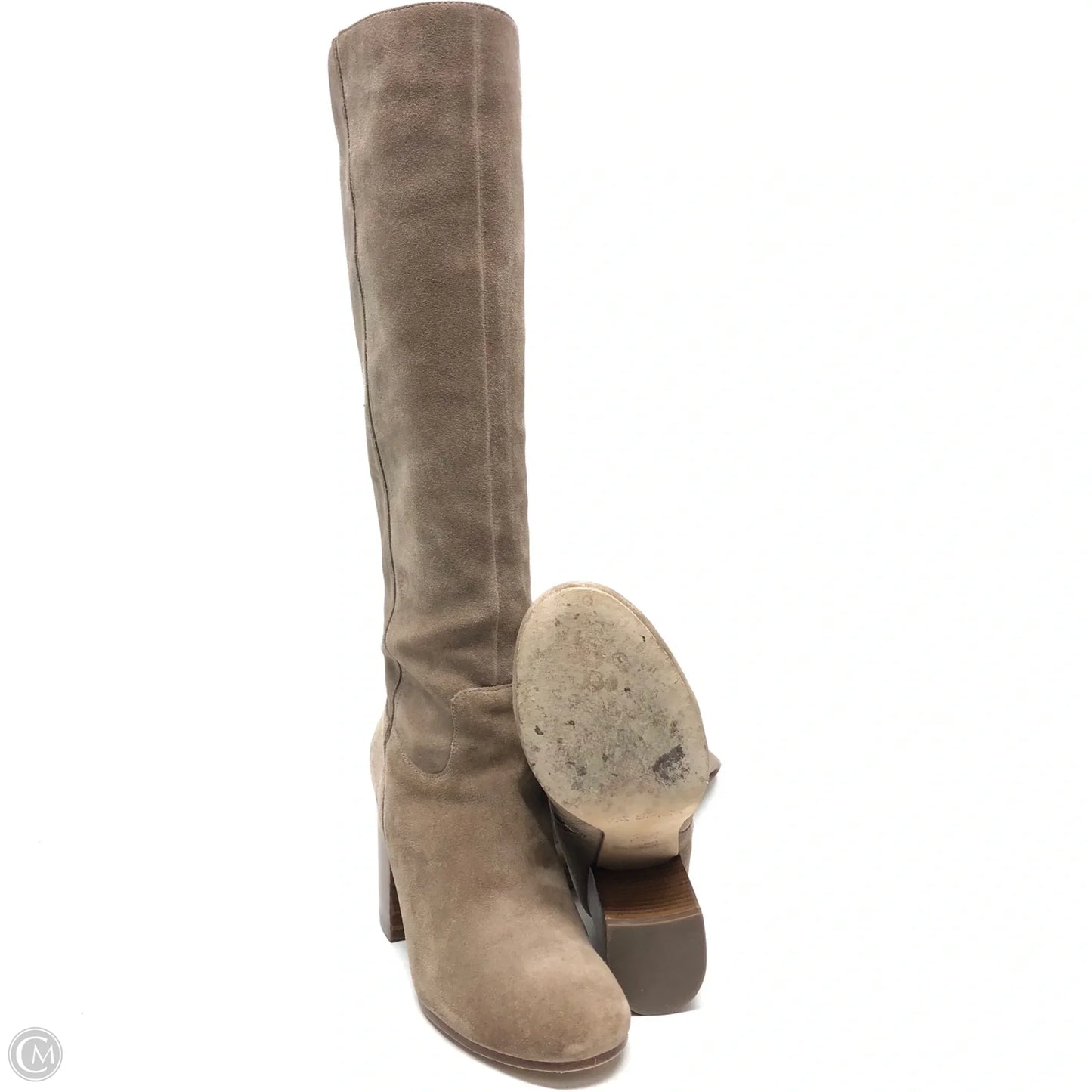 Boots Knee Heels By Via Spiga In Taupe, Size: 7.5
