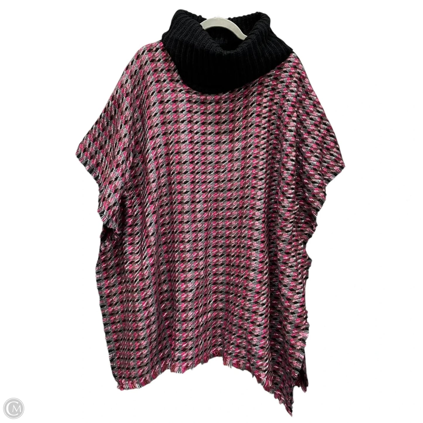 Poncho By Cmc In Black & Pink, Size: Osfm