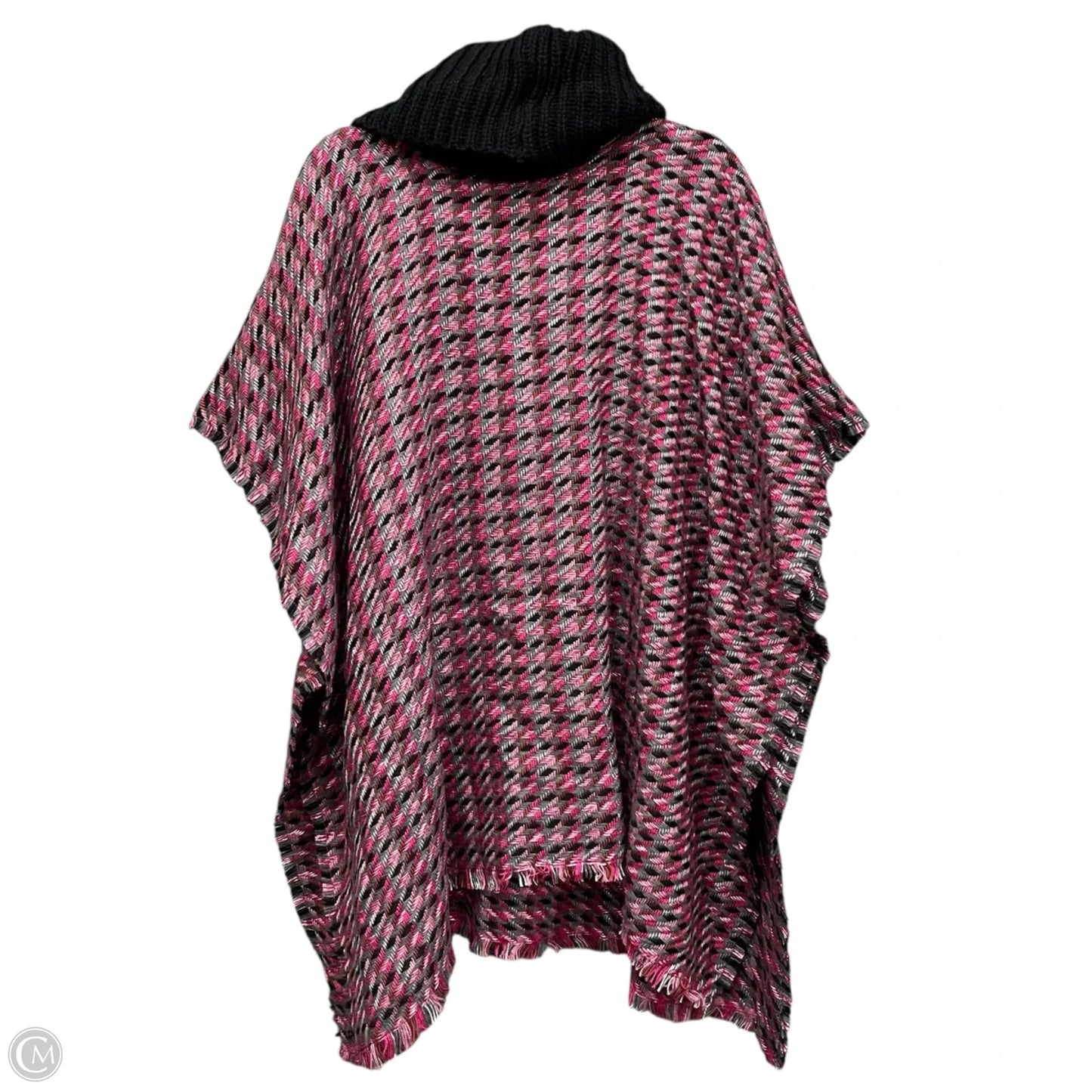 Poncho By Cmc In Black & Pink, Size: Osfm
