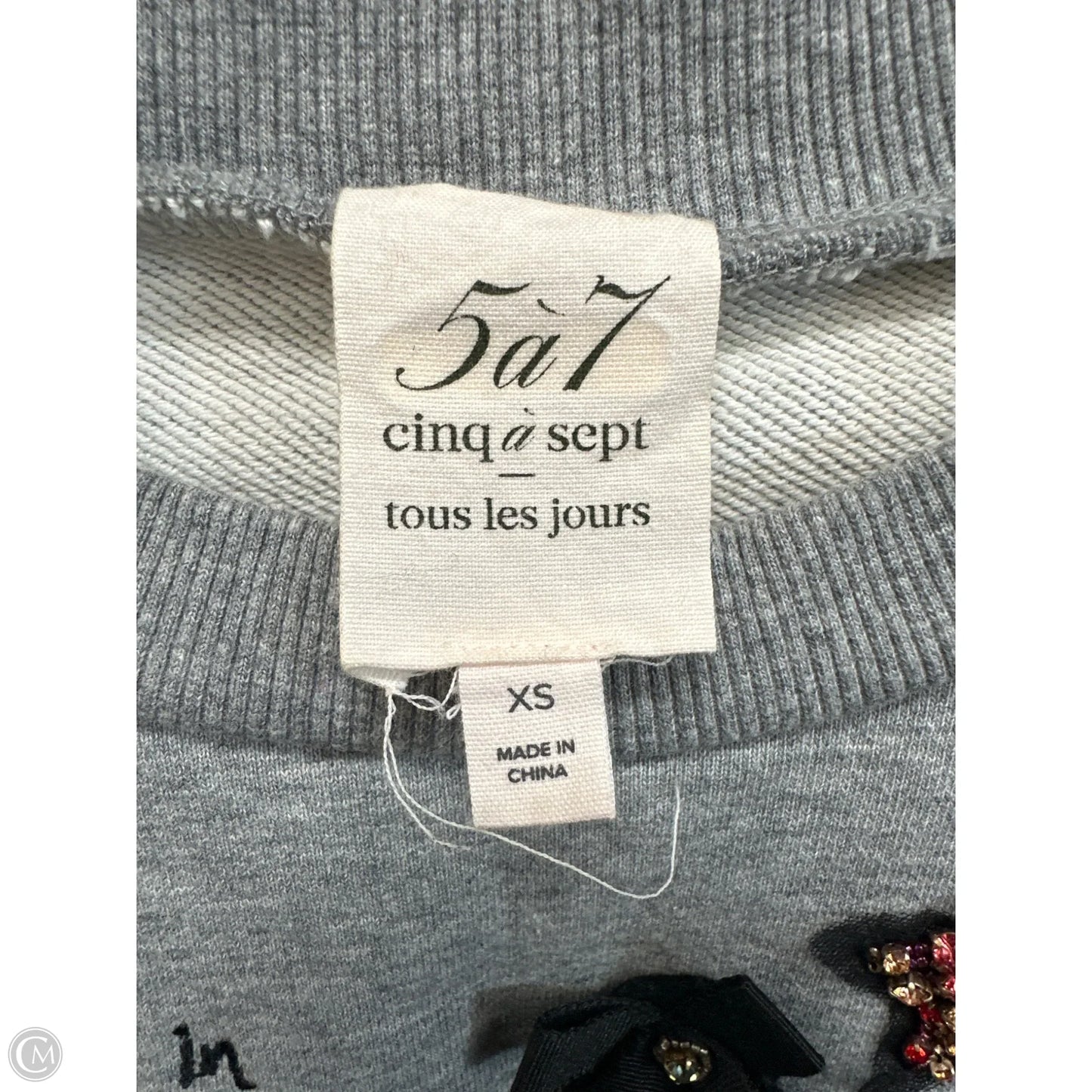Sweatshirt Crewneck By Cinq A Sept In Grey, Size: Xs