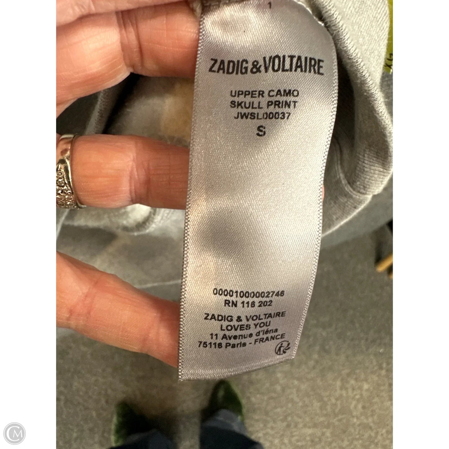 Sweatshirt Crewneck By Zadig And Voltaire In Grey, Size: S