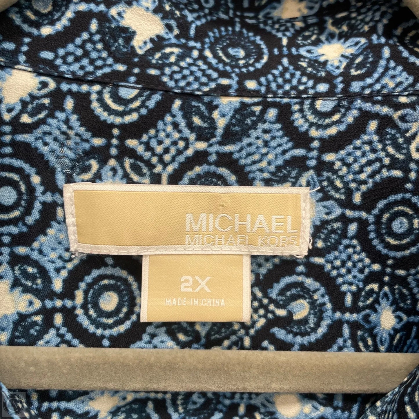 Top Long Sleeve By Michael By Michael Kors In Blue, Size: 2x