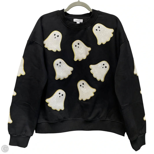 Sweatshirt Crewneck By Clothes Mentor In Black, Size: L