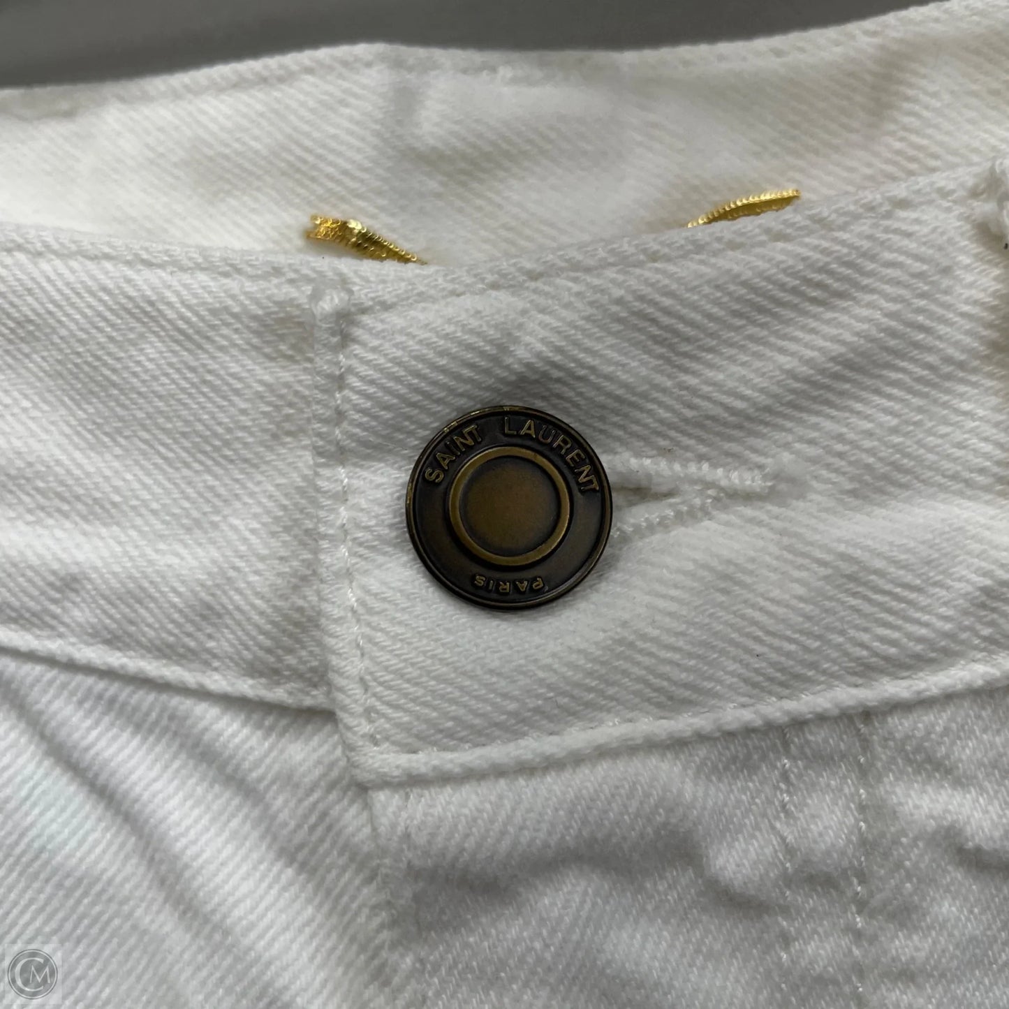 Jeans Designer By Yves Saint Laurent In White, Size: 2
