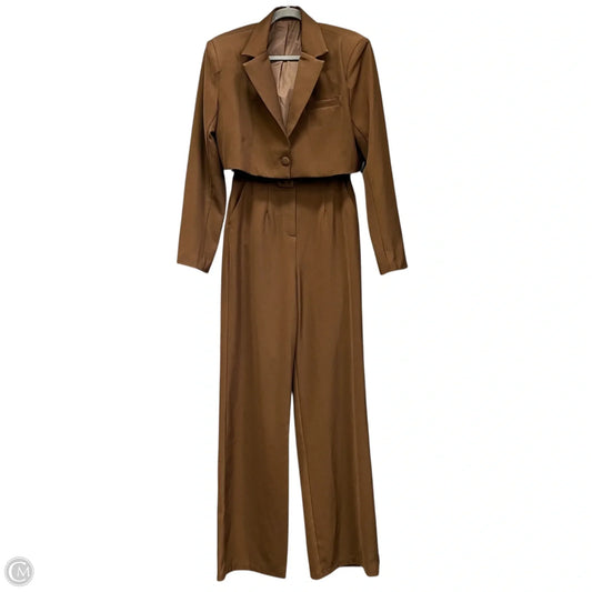 Pants Suit 2pc By Nasty Gal In Brown, Size: S